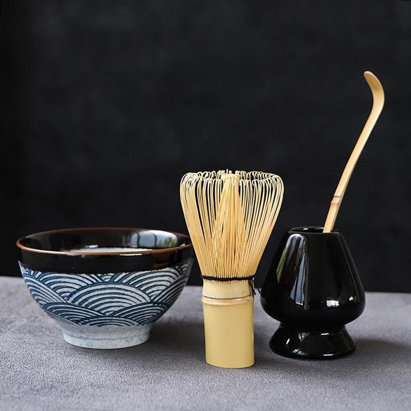 Ceramic Matcha Tea Set With Whiskjapanese Matcha Bowl Set 
